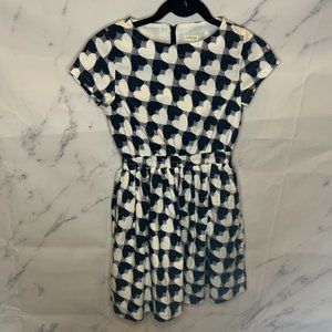 J Crew Crew Cuts Black and White Heart Dress- Girls Size 10